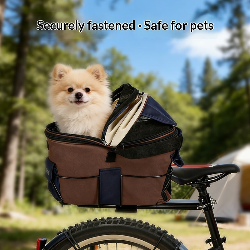 Pet Carrier Foldable Canvas Rear Seat Bag