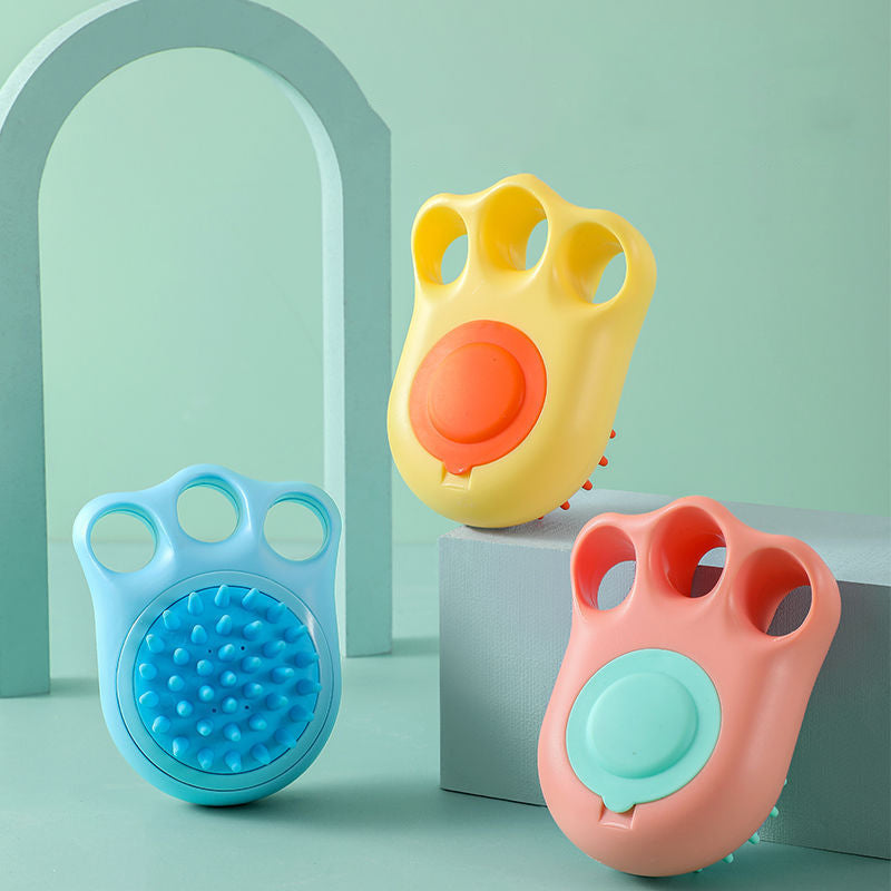 Pet Bath Brush Massage Comb Claw Cleaning Grooming Tool