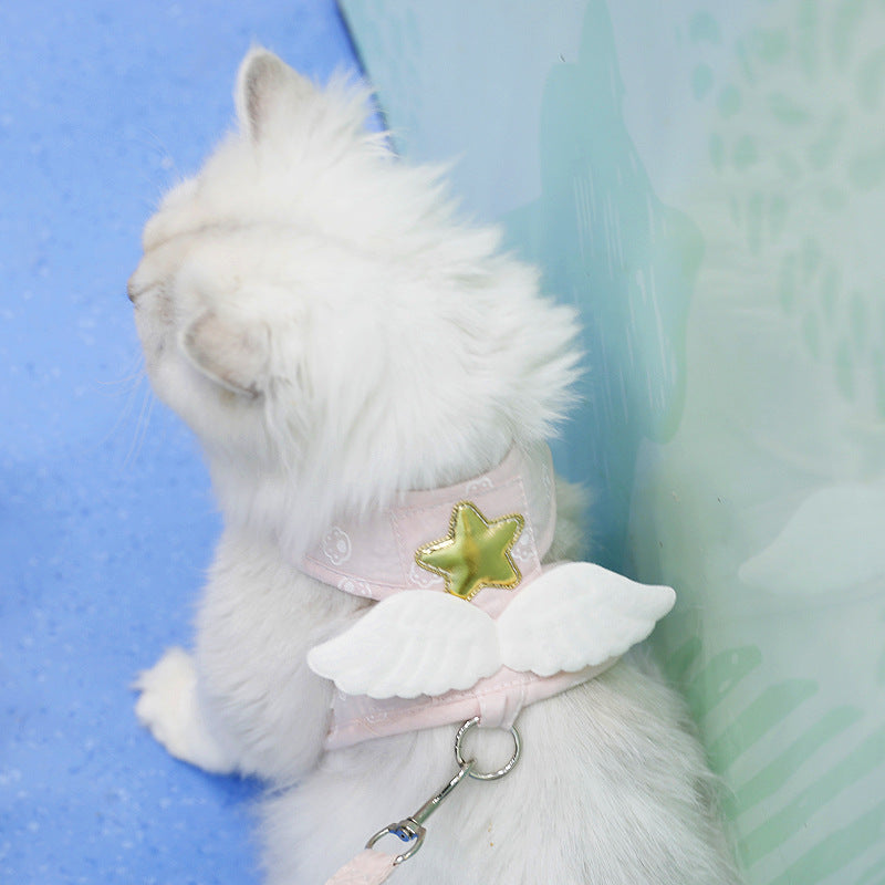 Pet Angel Wings Harness Leash Set Safety Gear