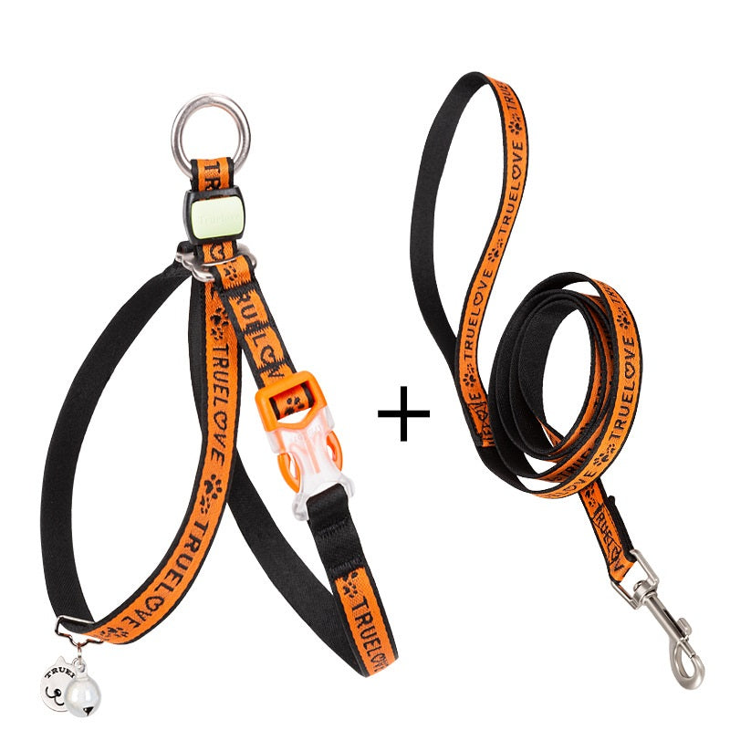 Bell Chest Strap Vest Pet Leash Set