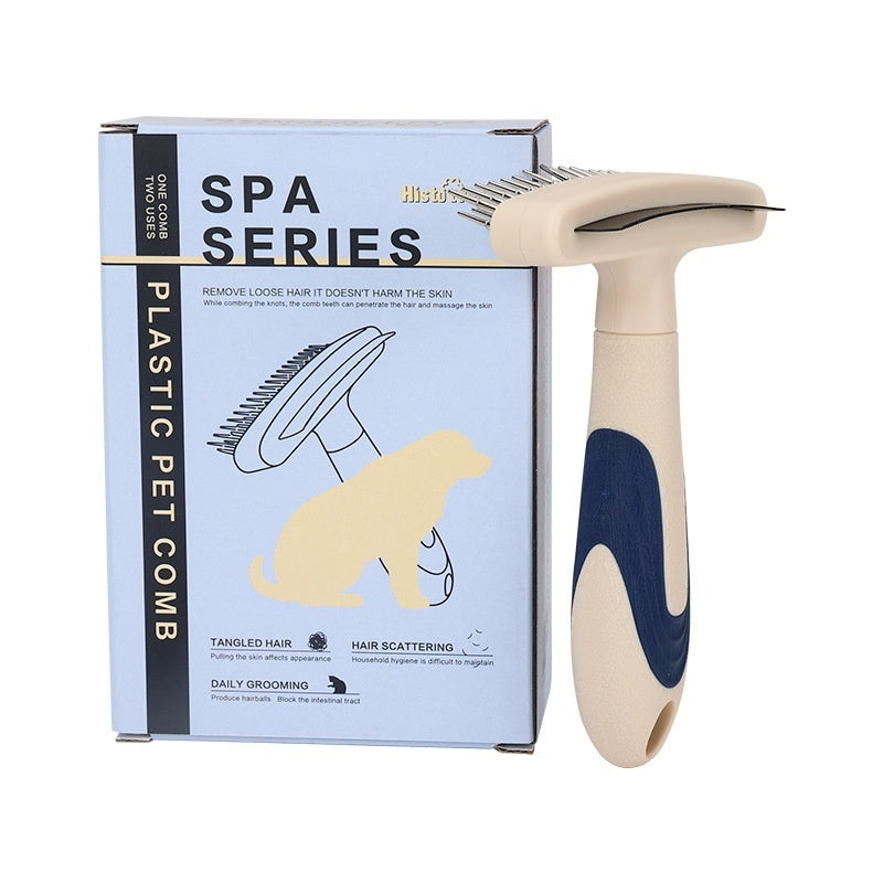 Pet Grooming Brush Loose Hair Detangling Fur Removal Tool