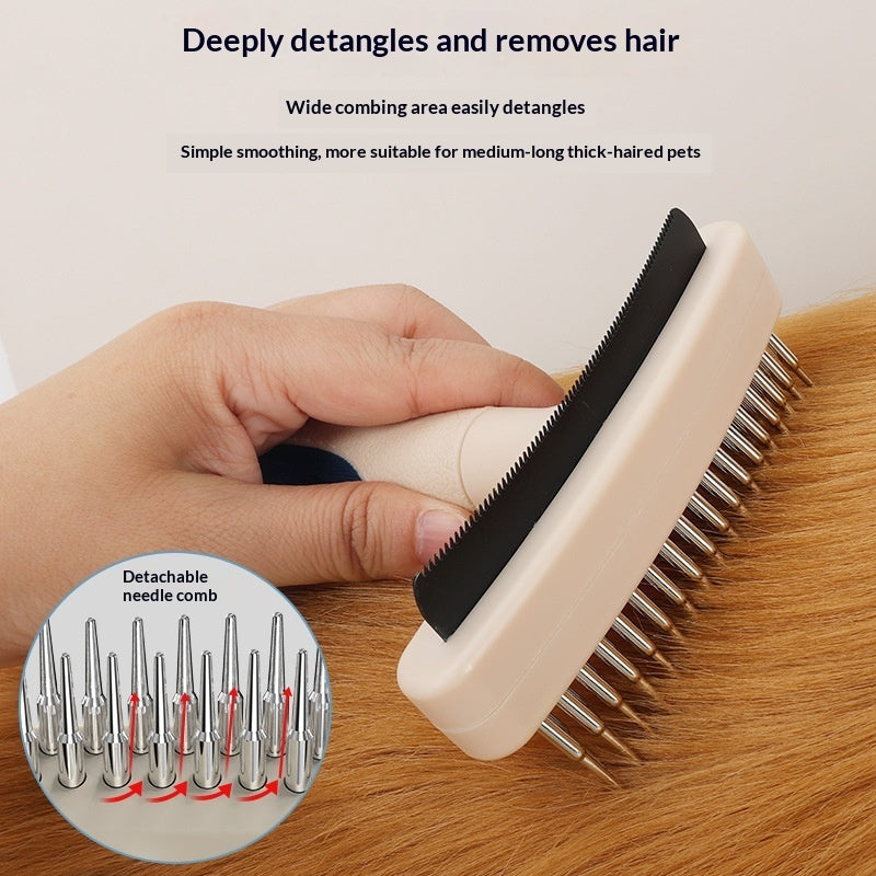 Pet Grooming Brush Loose Hair Detangling Fur Removal Tool