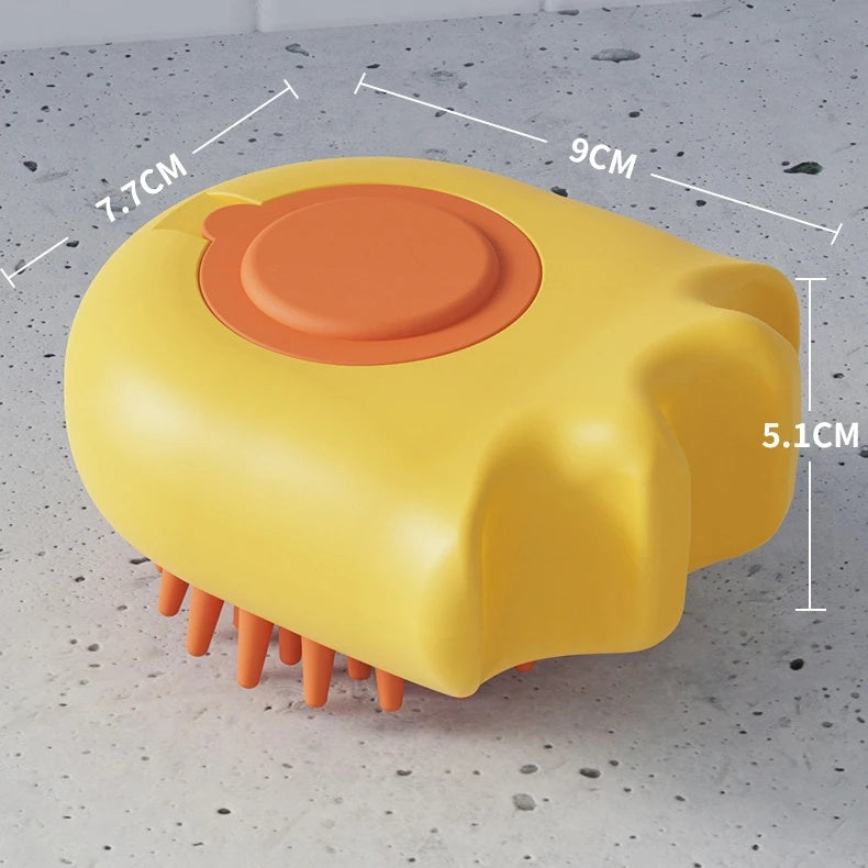 Pet Bath Brush Shampoo Dispenser Massage Cleaning Comb