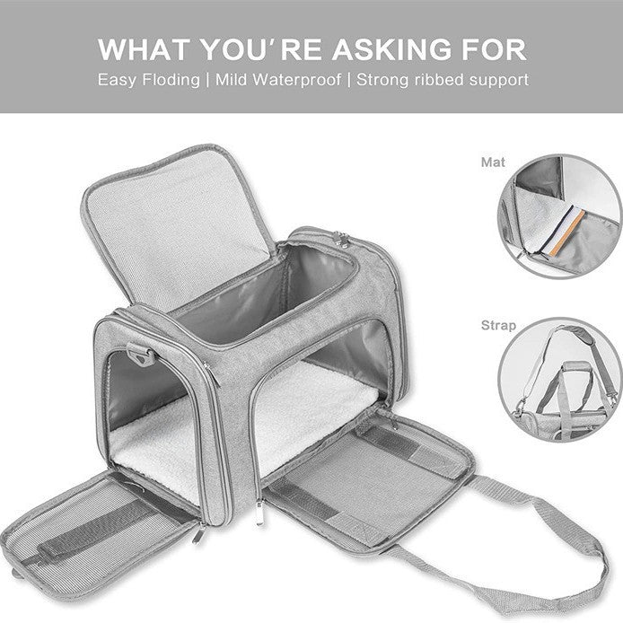 Pet Carrier Foldable Portable Handheld Travel Bag