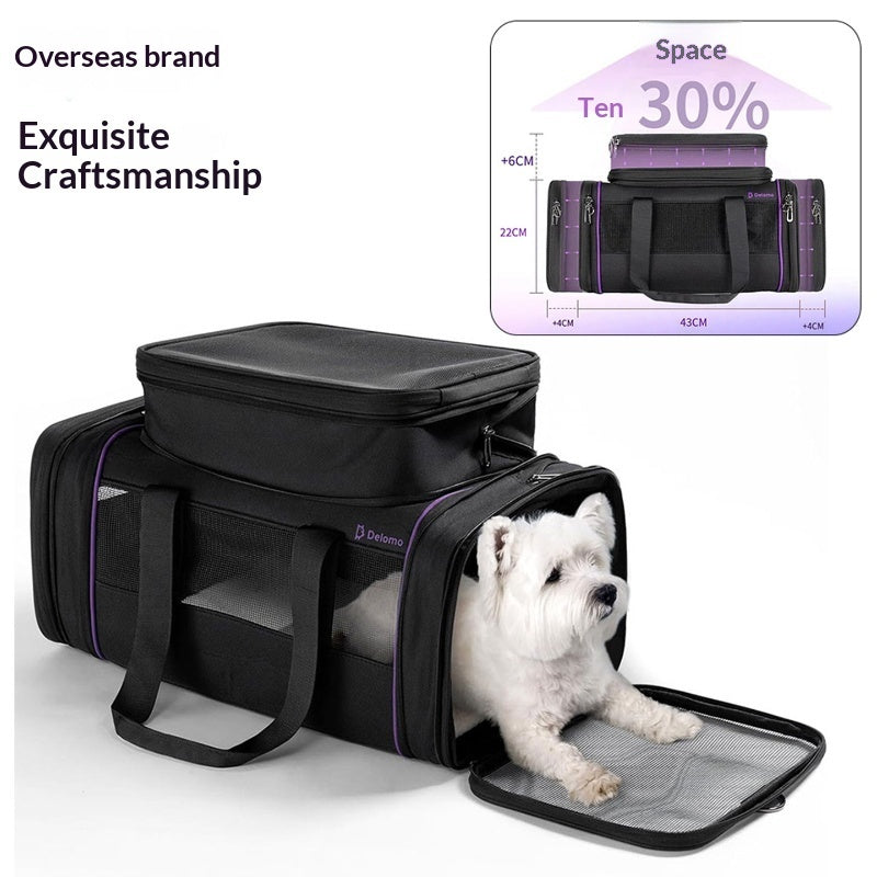 Pet Carrier Soft Expandable Travel Flight Bag