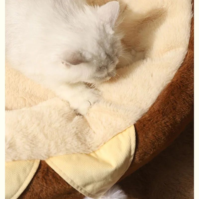 Round Warm Soft Pet Bed Cushion Nest