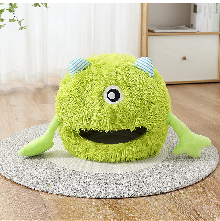 Fluffy Round Machine Washable Calming Pet Bed