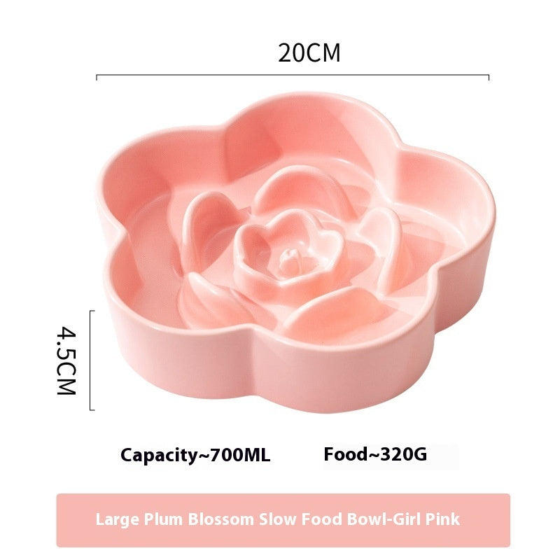 Ceramic Slow Feeding Pet Bowl