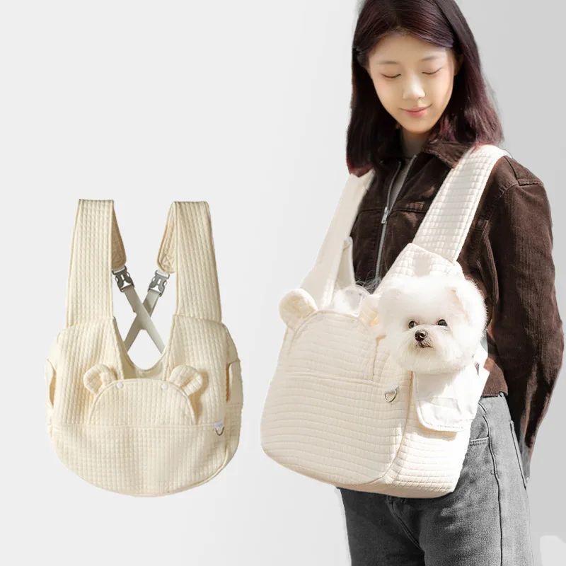 Pet Carrier Backpack Breathable Cross Chest Travel Bag