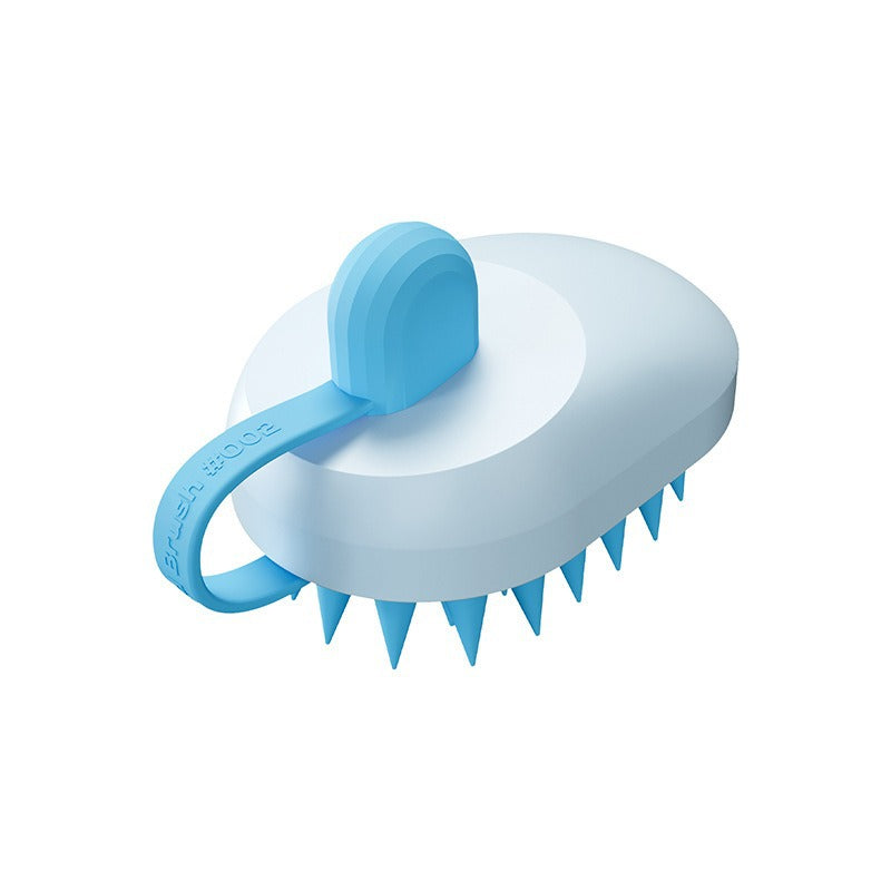 Pet Bath Brush Soft Gel Shampoo Massager Cleaning Tool
