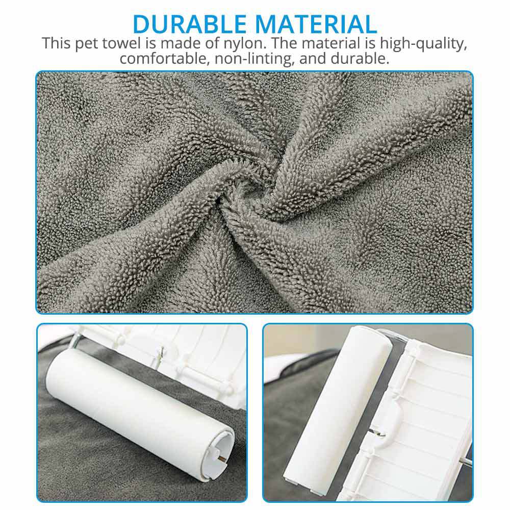 Pet Bathrobe Super Absorbent Bath Towel Grooming Coat