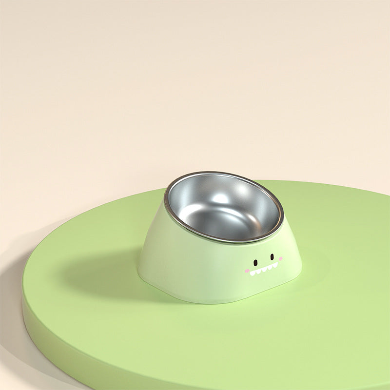 Stainless Steel 15 Degree Tilted Pet Feeding Bowl