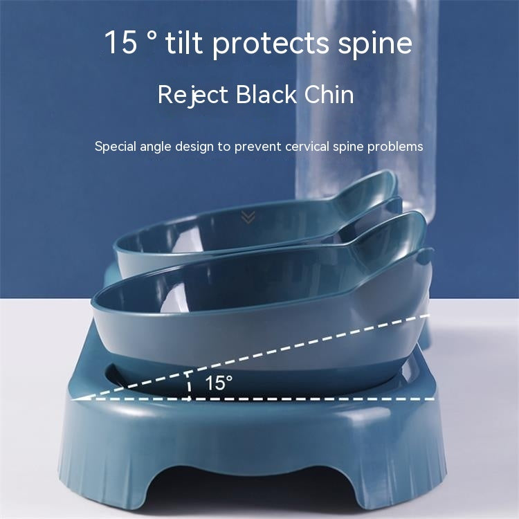 Anti-Tumble Automatic Pet Feeding Water Fountain Bowl