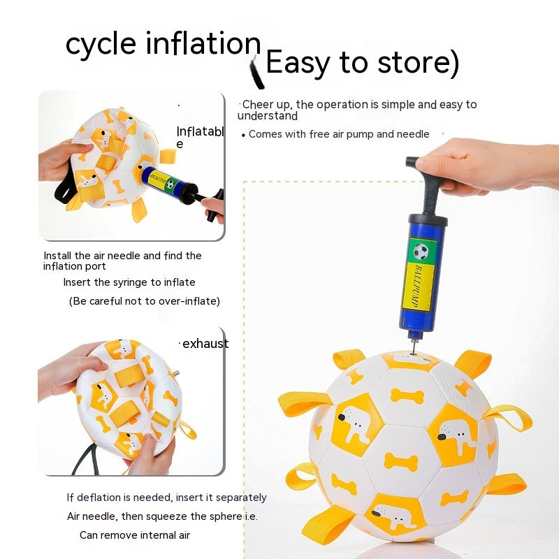 Interactive Football Training Bite Chew Teething Pet Ball Toy