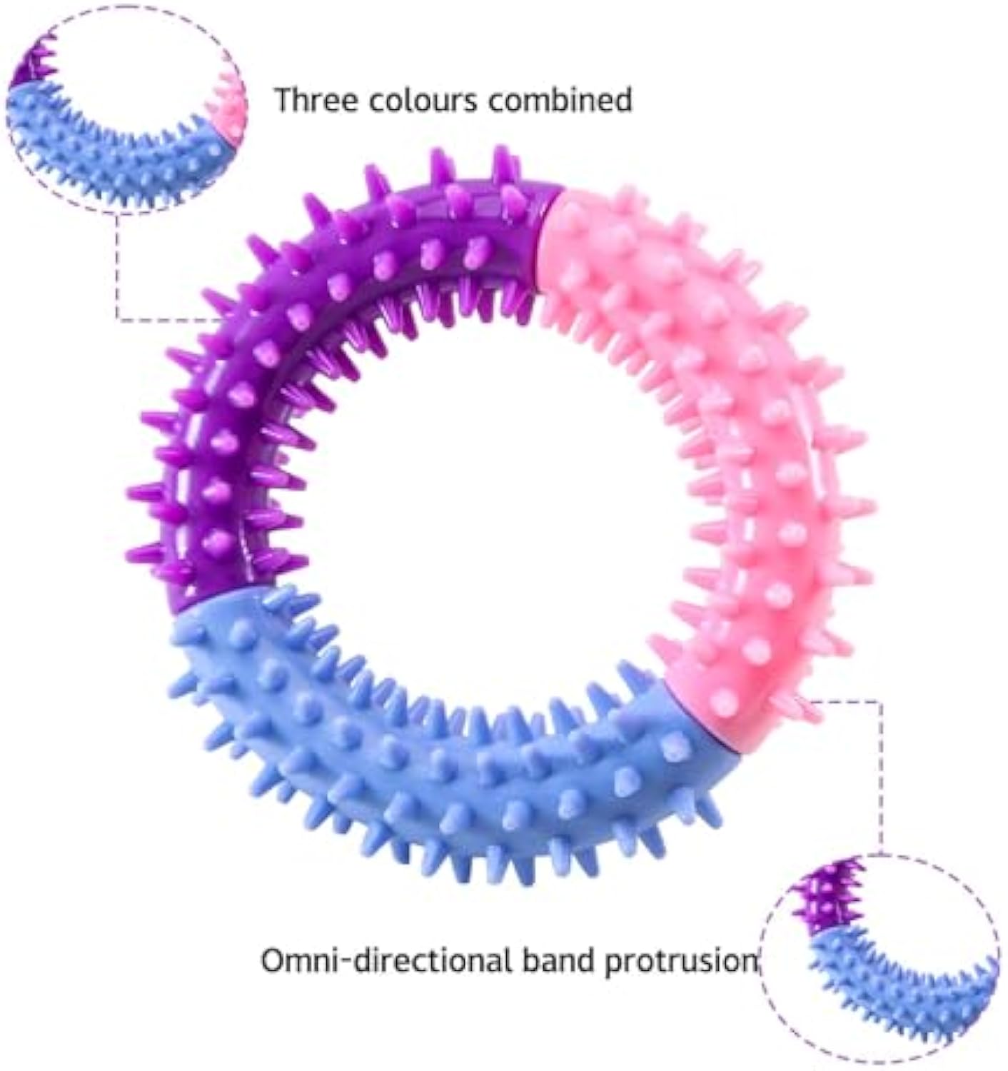 Rubber Teething Chew Ring Toy Pet Dental Care Toy