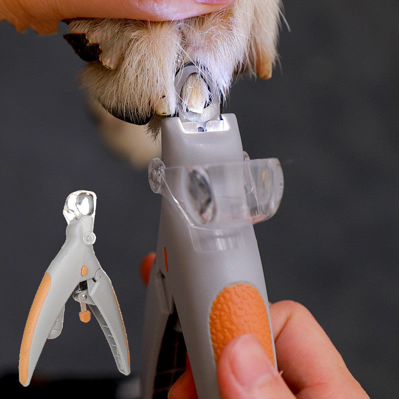 Pet Nail Scissors LED Light Safety Grooming Tool