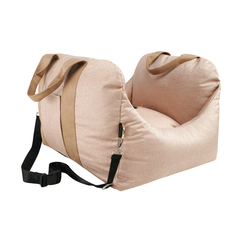 Pet Car Seat Carrier Detachable Washable Portable Travel Bed