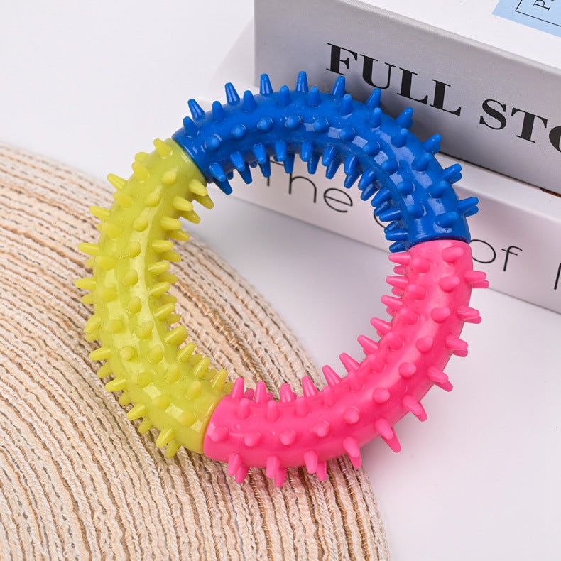 Rubber Teething Chew Ring Toy Pet Dental Care Toy