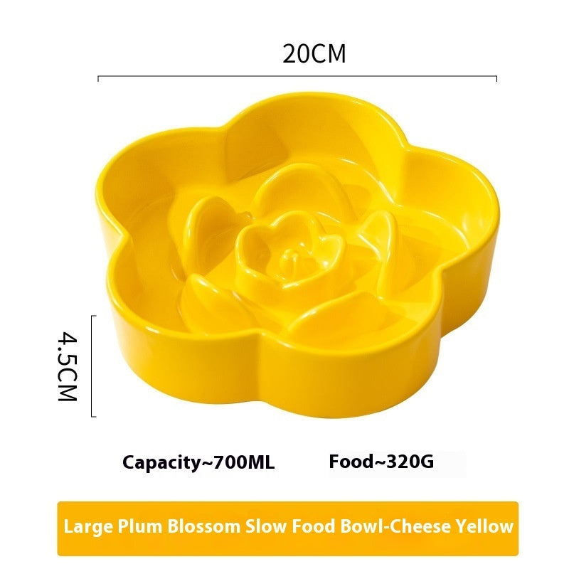 Ceramic Slow Feeding Pet Bowl