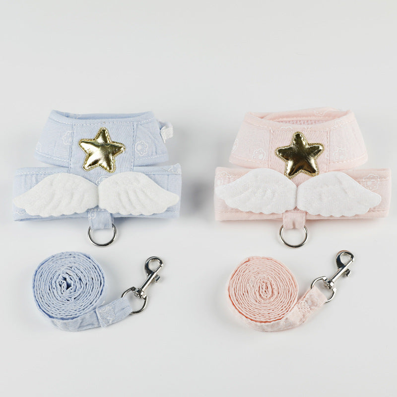 Pet Angel Wings Harness Leash Set Safety Gear
