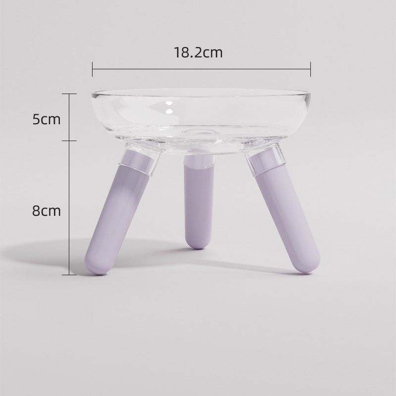 Anti Knock Transparent Glass Pet Feeding Water Bowl