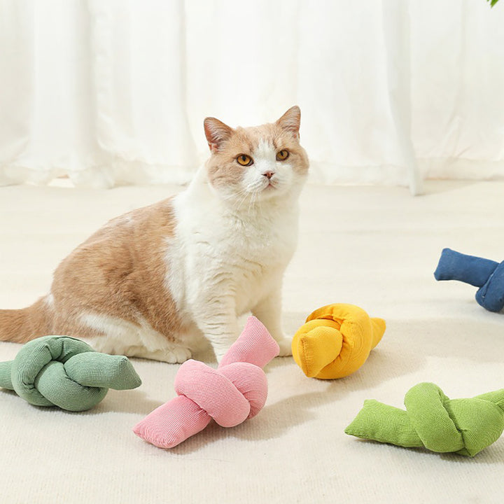 Natural Cotton Knot Rope Tug Chew Interactive Pet Toy