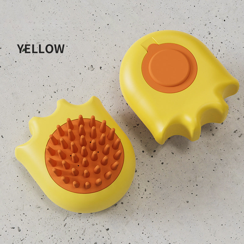 Pet Bath Brush Shampoo Dispenser Massage Cleaning Comb