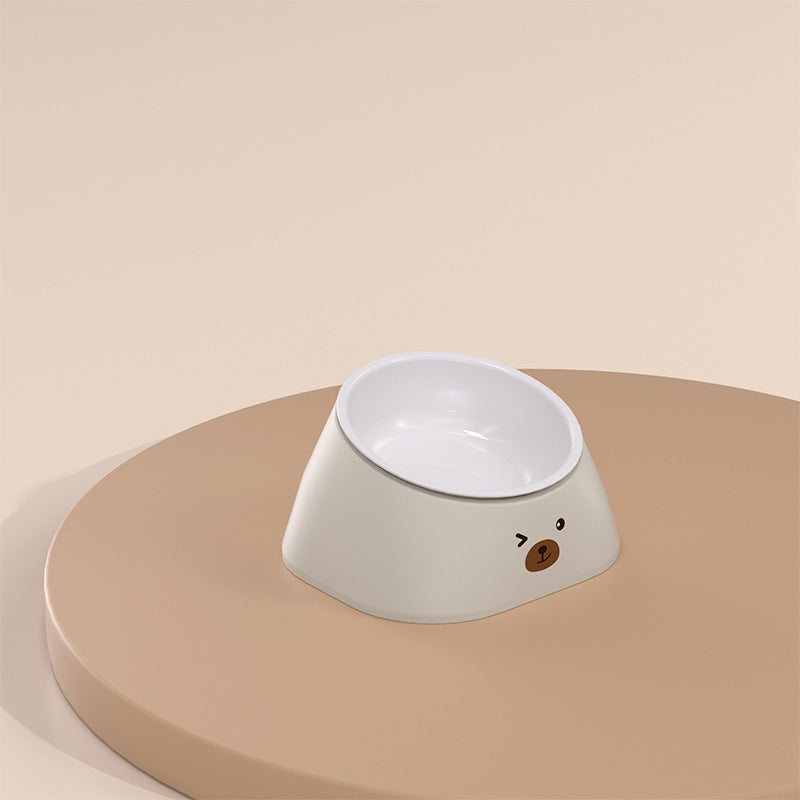 Stainless Steel 15 Degree Tilted Pet Feeding Bowl