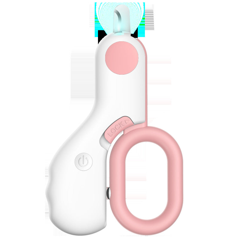 Pet Nail Trimmer LED Illuminated Mini ABS Grooming Tool