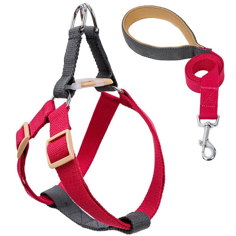 Color Drawstring Vest Style Pet Harness Leash