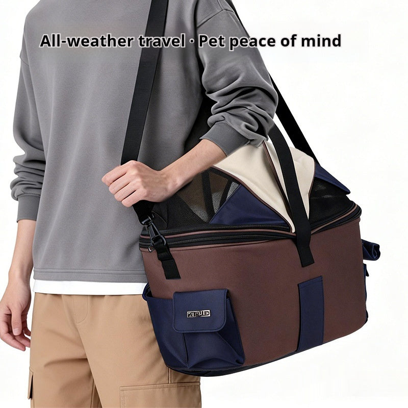 Pet Carrier Foldable Canvas Rear Seat Bag