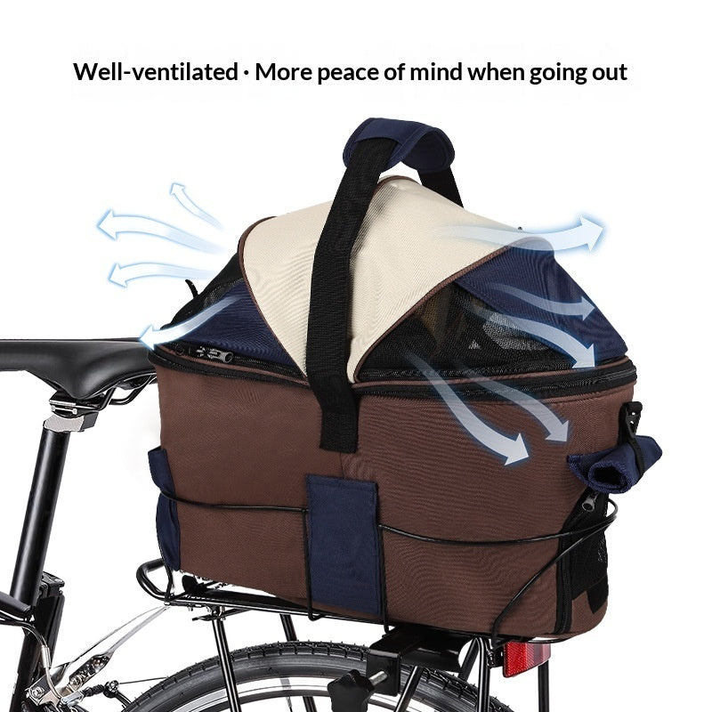 Pet Carrier Foldable Canvas Rear Seat Bag