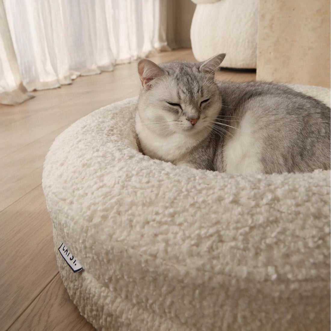 Solid Color Round Leisure Pet Bed Nest