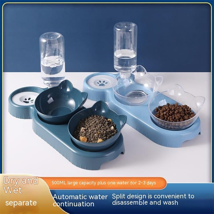 Anti-Tumble Automatic Pet Feeding Water Fountain Bowl