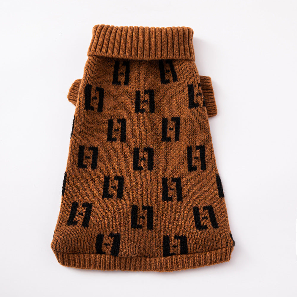 High Collar Fashionable Pet Sweater