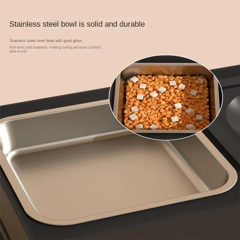 Adjustable Stainless Double Bowl Pet Feeding Stand