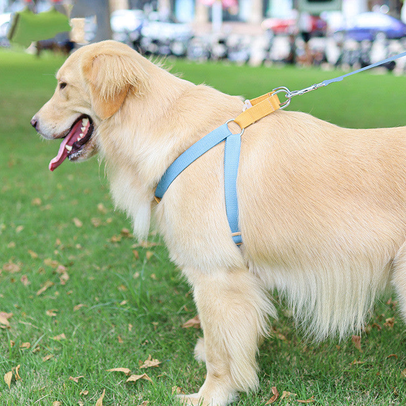 Color Drawstring Vest Style Pet Harness Leash