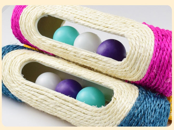 Long Sisal Drum Three Piece Pet Scratching Toy