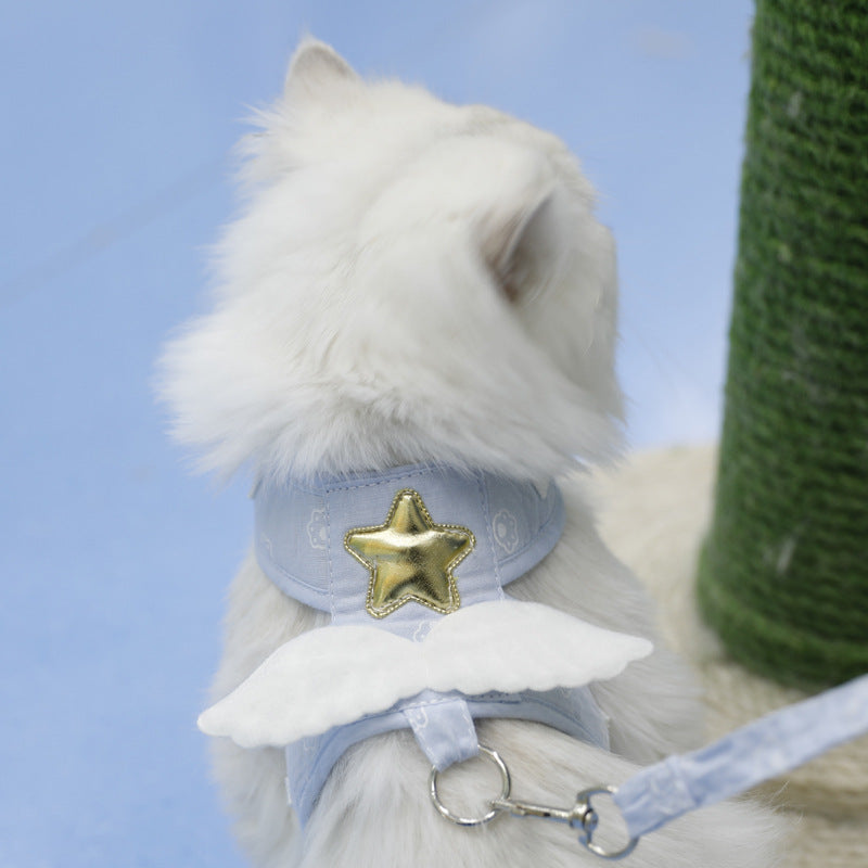 Pet Angel Wings Harness Leash Set Safety Gear