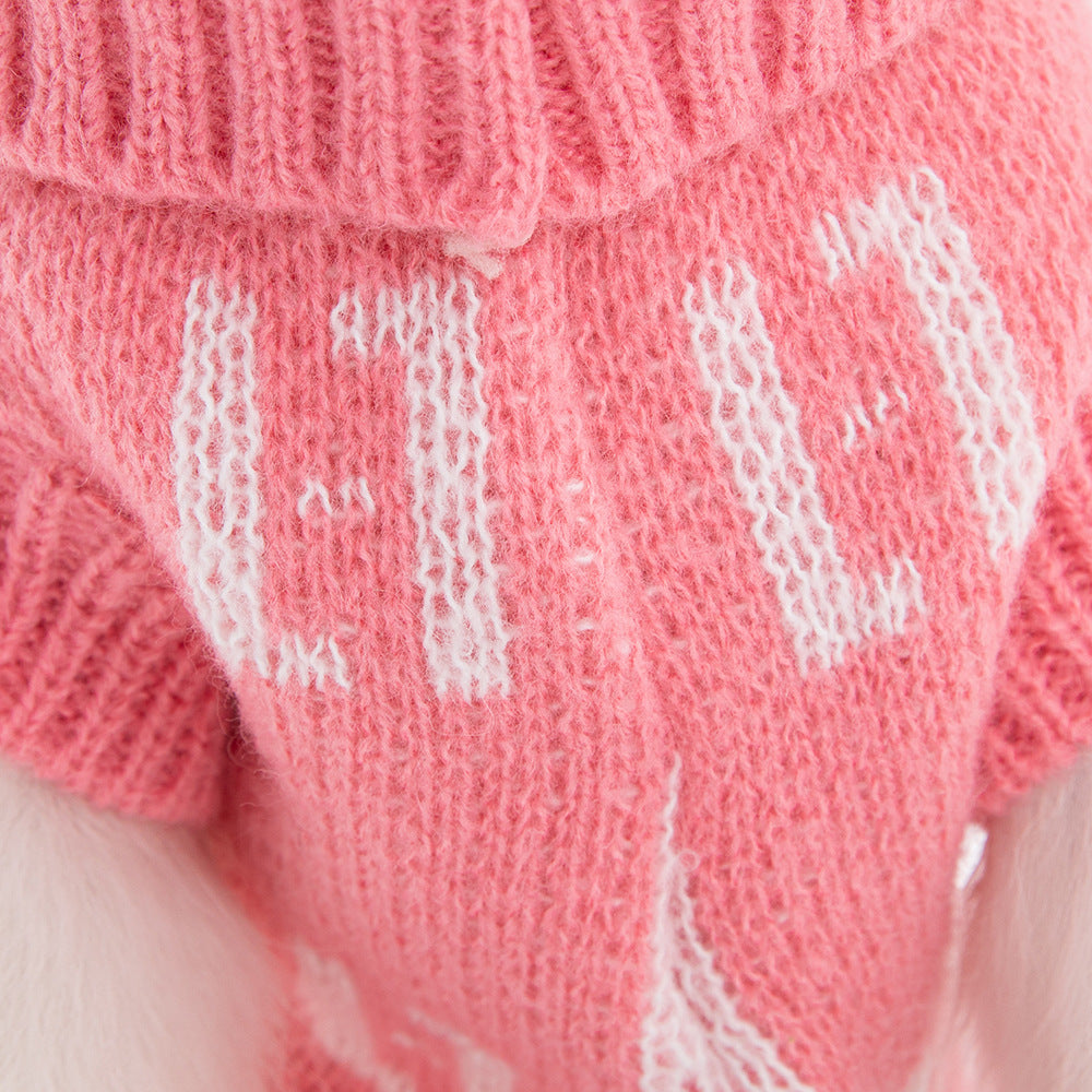 High Collar Fashionable Pet Sweater