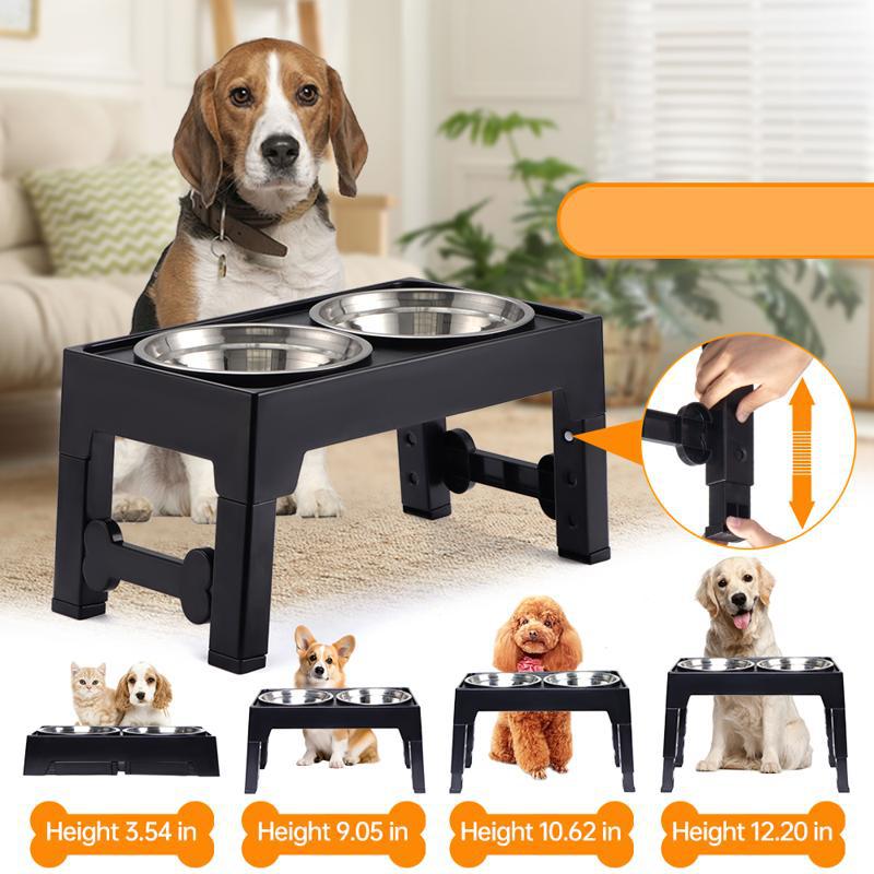 Elevated Anti Tumble Pet Feeding Bowl Neck Support