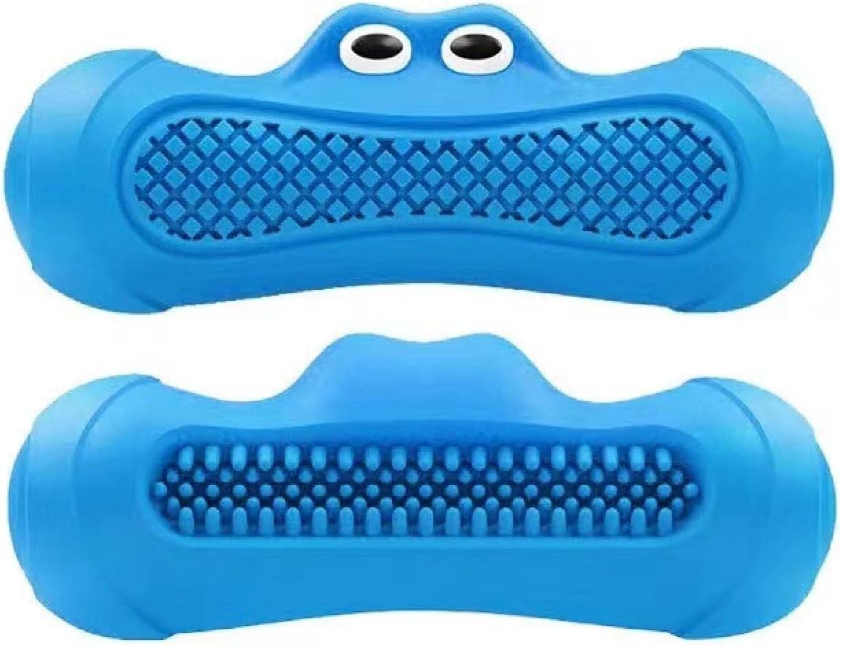 Vocal Rugby Rubber Teething Chew Toy Bite Resistant Pet Dental Toy