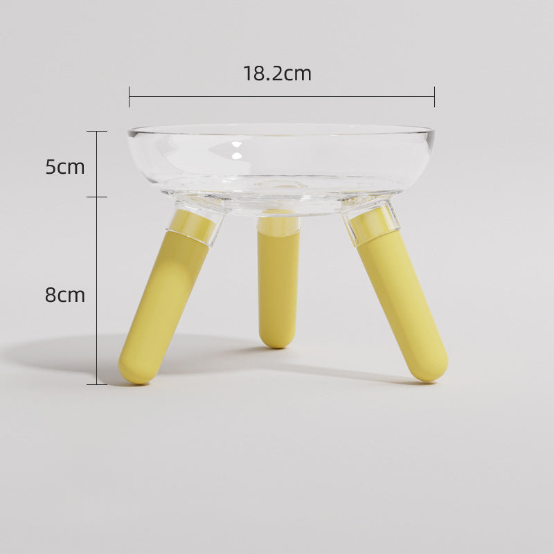 Anti Knock Transparent Glass Pet Feeding Water Bowl