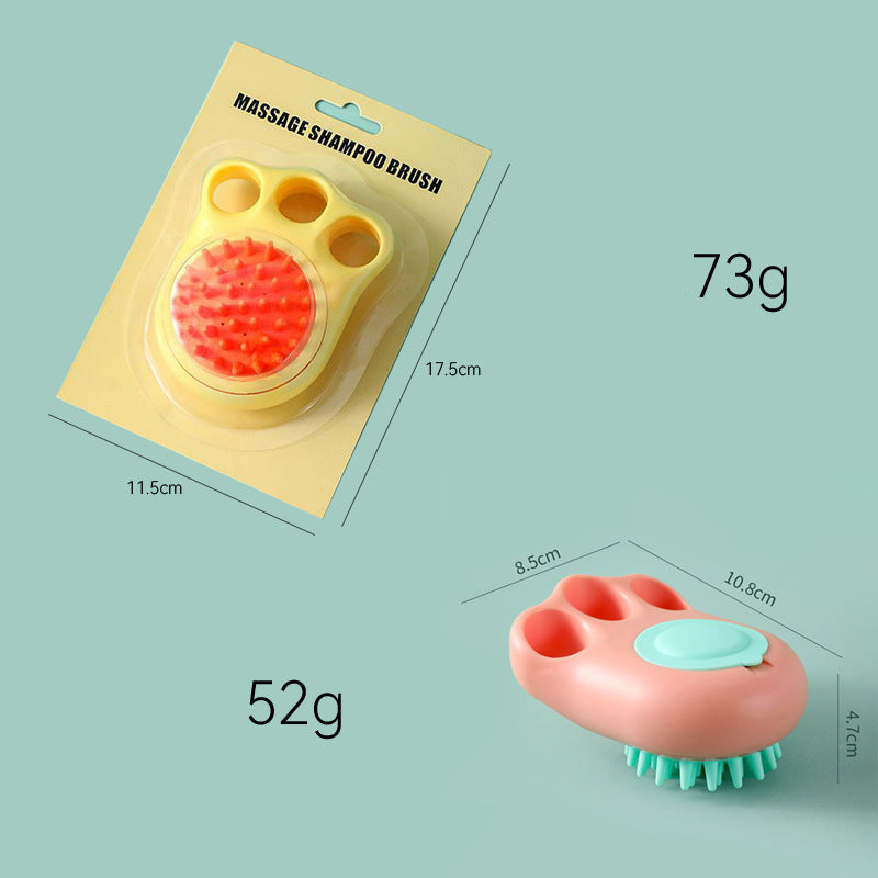 Pet Bath Brush Massage Comb Claw Cleaning Grooming Tool