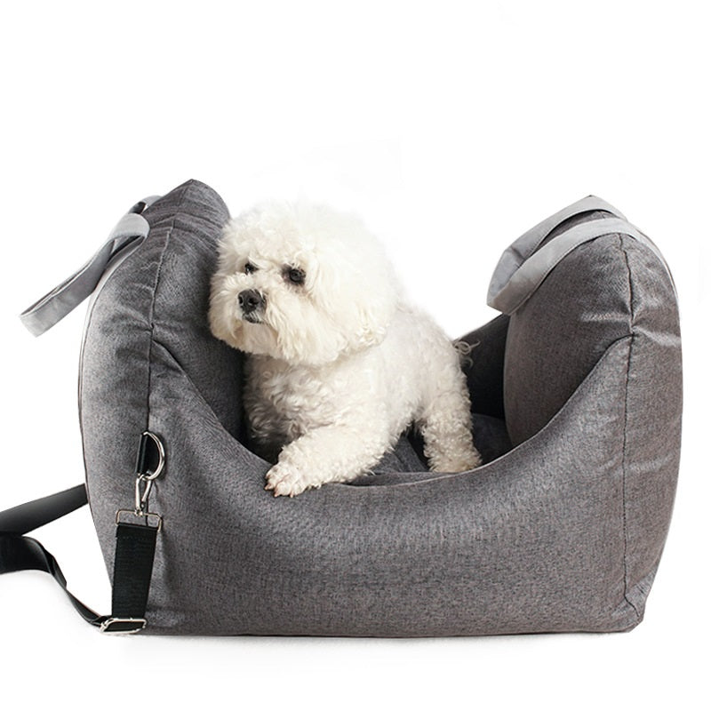Pet Car Seat Carrier Detachable Washable Portable Travel Bed