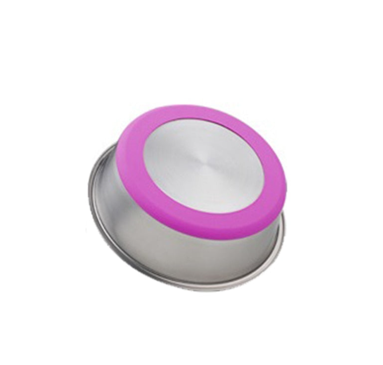 Silicone Stainless Steel Pet Feeding Drinking Bowl