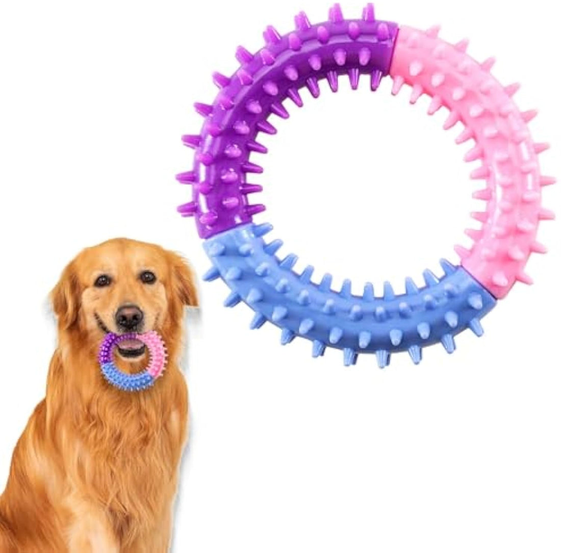 Rubber Teething Chew Ring Toy Pet Dental Care Toy
