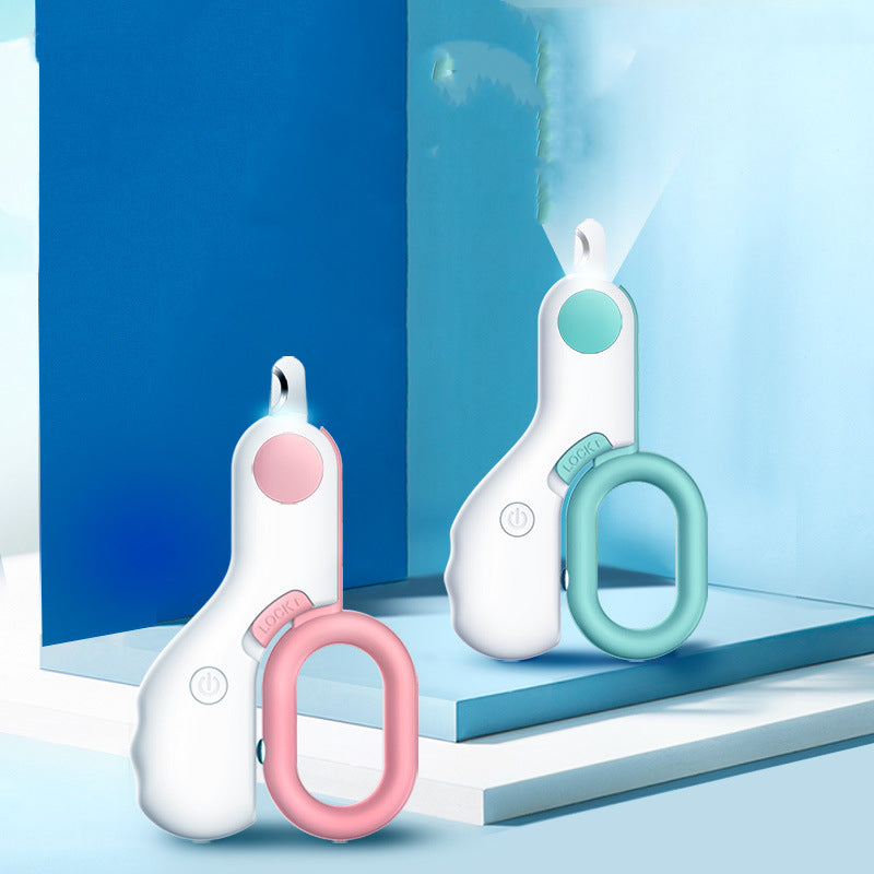 Pet Nail Trimmer LED Illuminated Mini ABS Grooming Tool