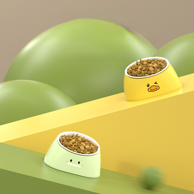 Stainless Steel 15 Degree Tilted Pet Feeding Bowl