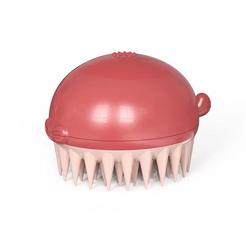 Pet Bath Brush Refillable Gel Massage Grooming Tool